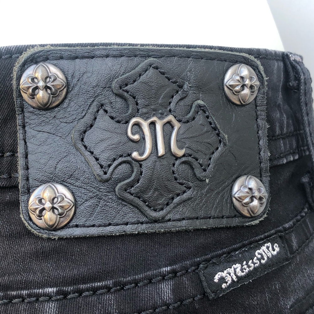 Miss Me Angel Wings Black Jegging Size 28 - image 4